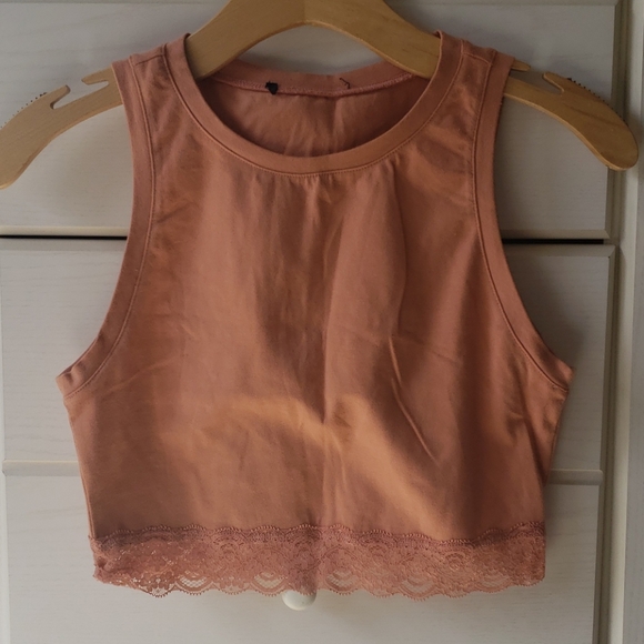 Forever 21 Tops - Crop Peach Top